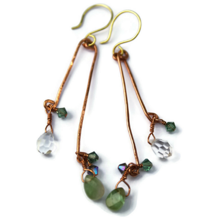Gemstone Stick  Earrings