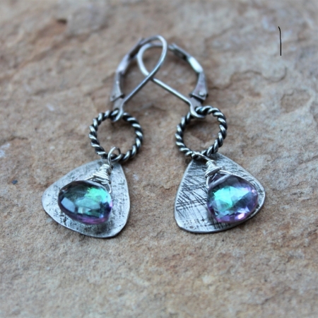 Sterling & Rainbow Quartz Earrings