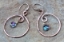 Rainbow Quartz Copper Hoop Earrings