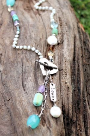 Heart Love Mixed Gemstone Necklace