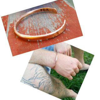 Copper Monogram Cuff