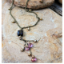 Smokey Topaz  with Pearl & Quartz Dangle