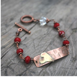 Rustic Heart Bracelet