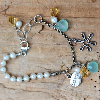 Love Flower Charm Bracelet
