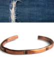 men's forged copper cuff on white