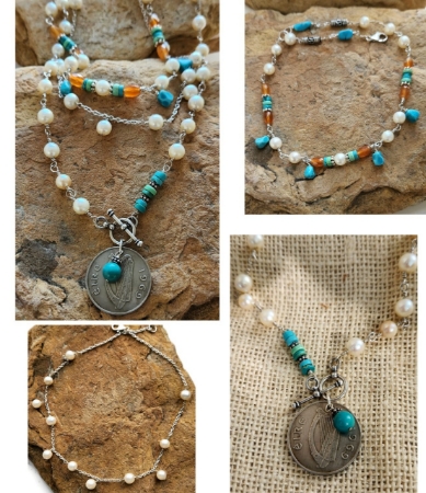 Handcrafted pearl necklaces for tiering or worn alone