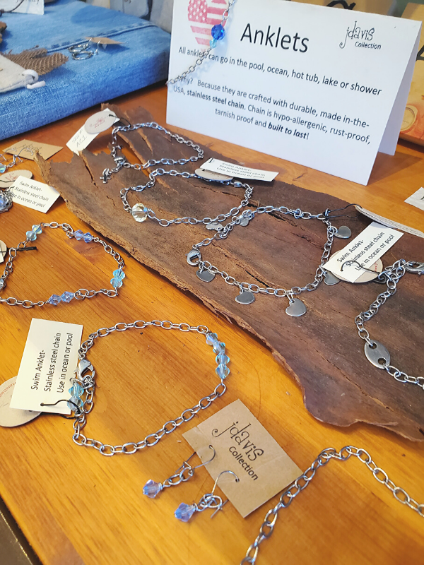 chain & crystal anklet assortment