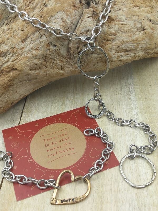 mixed metal chunky artisan jewelry