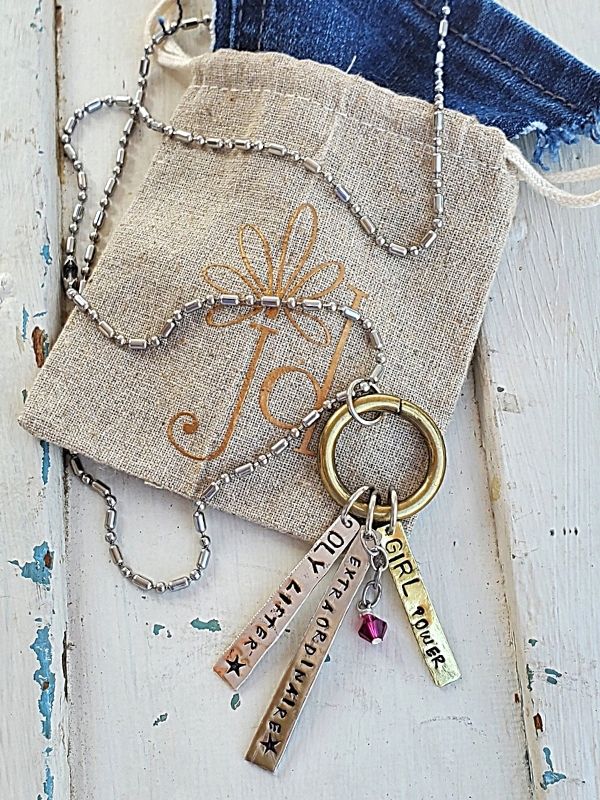 personalized charm necklace gift and gift bag