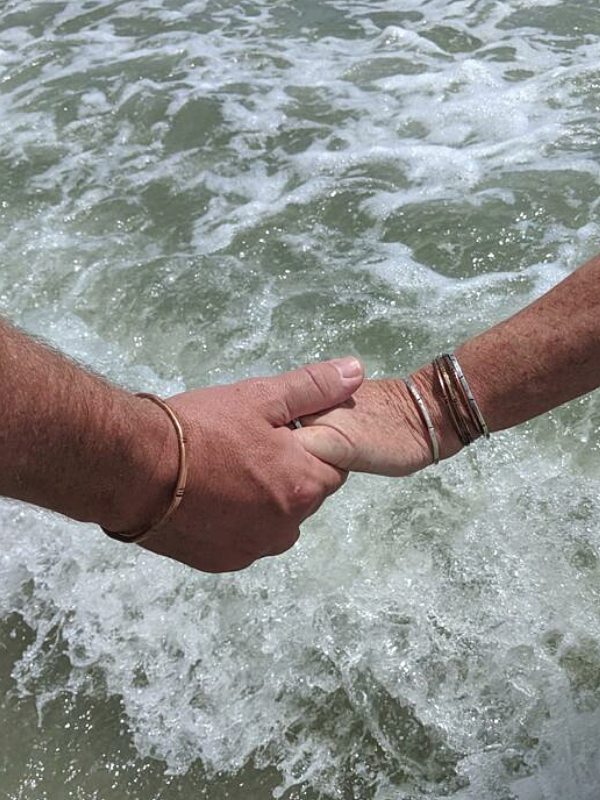 mixed metal hammered cuffs for men & women